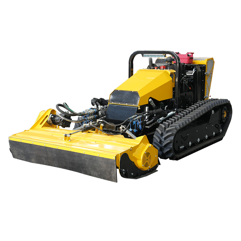 Crawler type remote-controlled hydraulic platform lawn mower