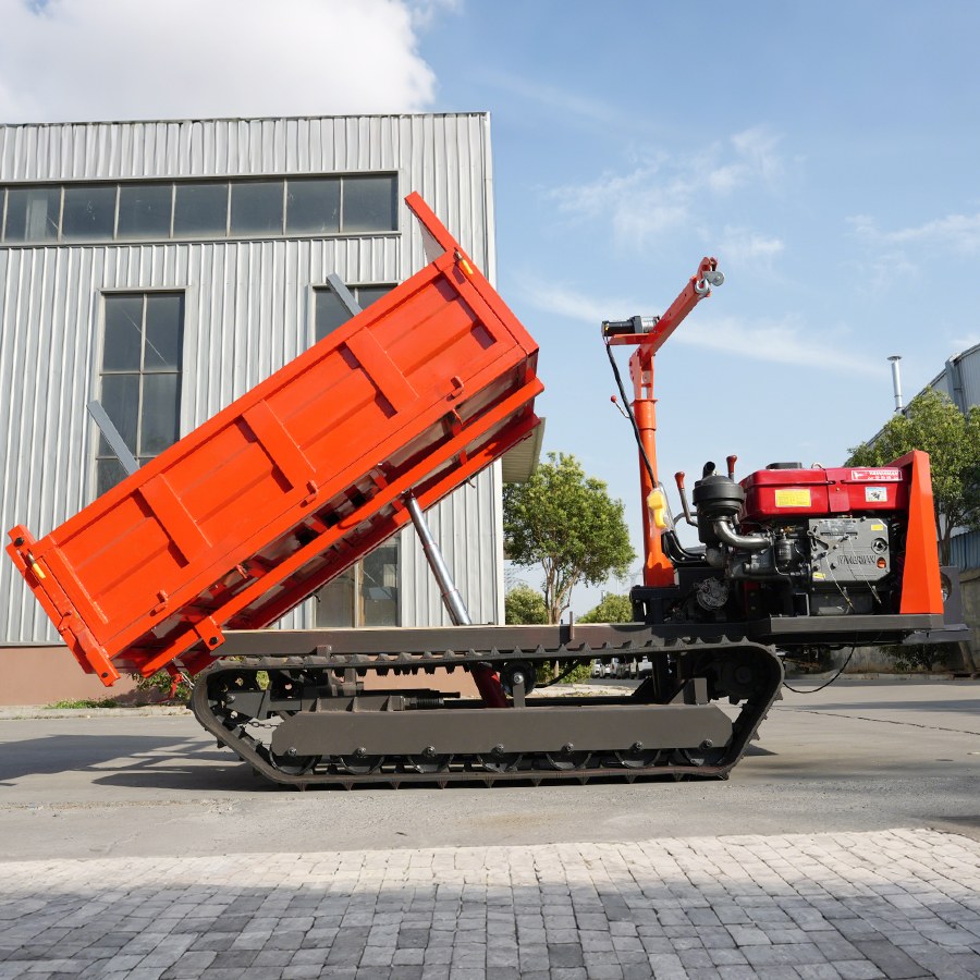 3 ton crawler dump truck with crane