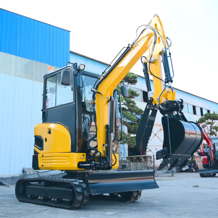 Mini excavator for landscaping