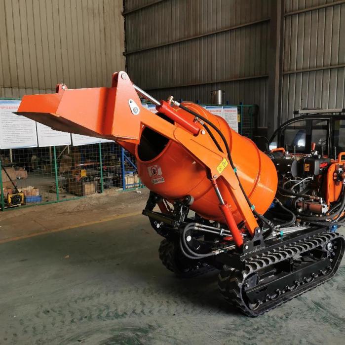 Mini tracked mixer truck