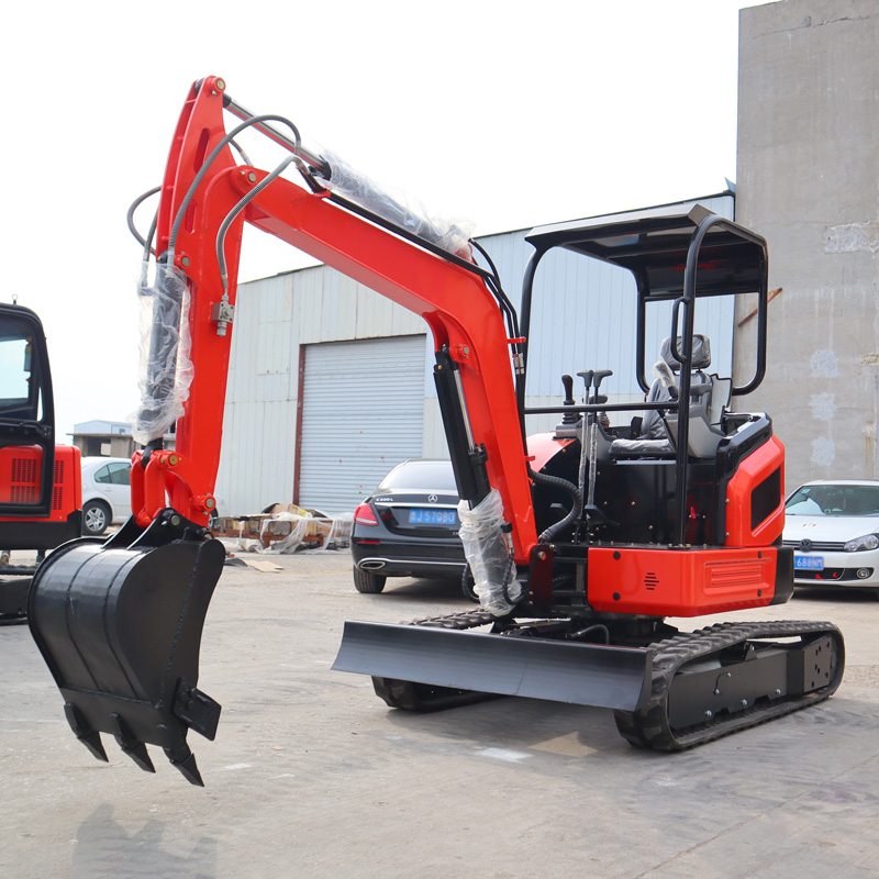 Mini excavator for landscaping