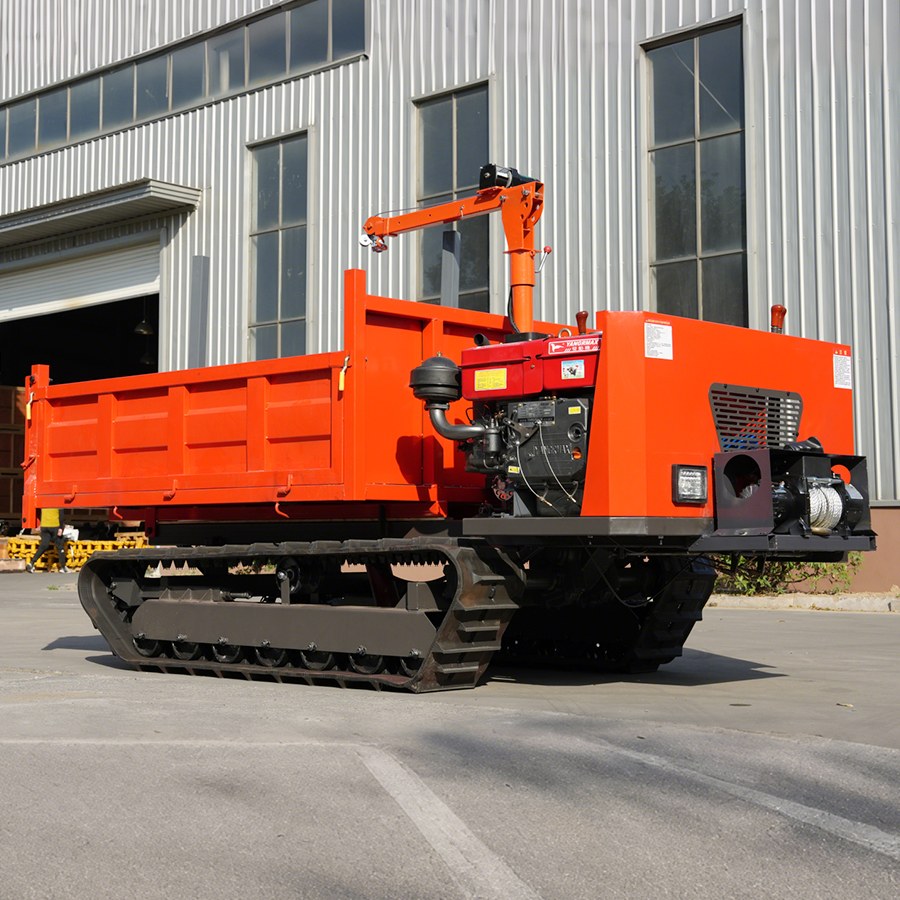 3 ton crawler dump truck with crane