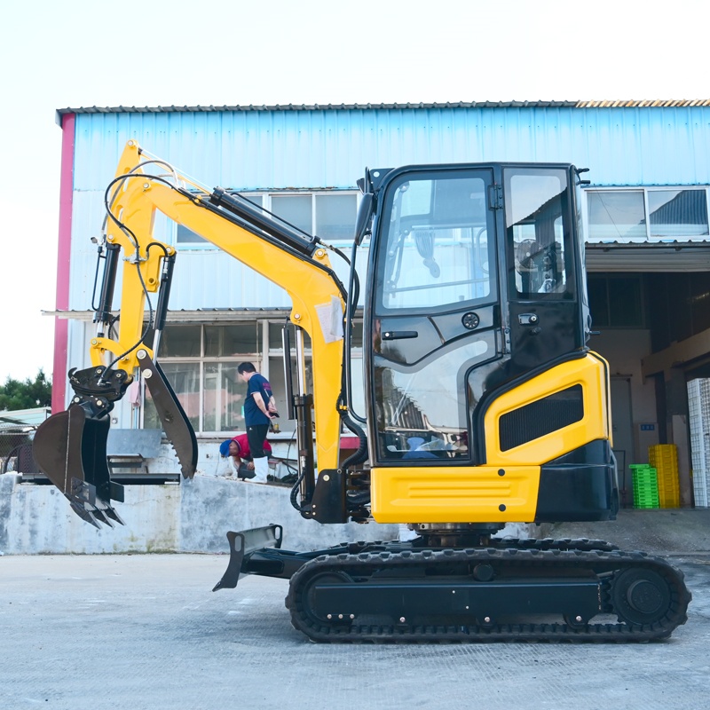 Mini excavator for landscaping